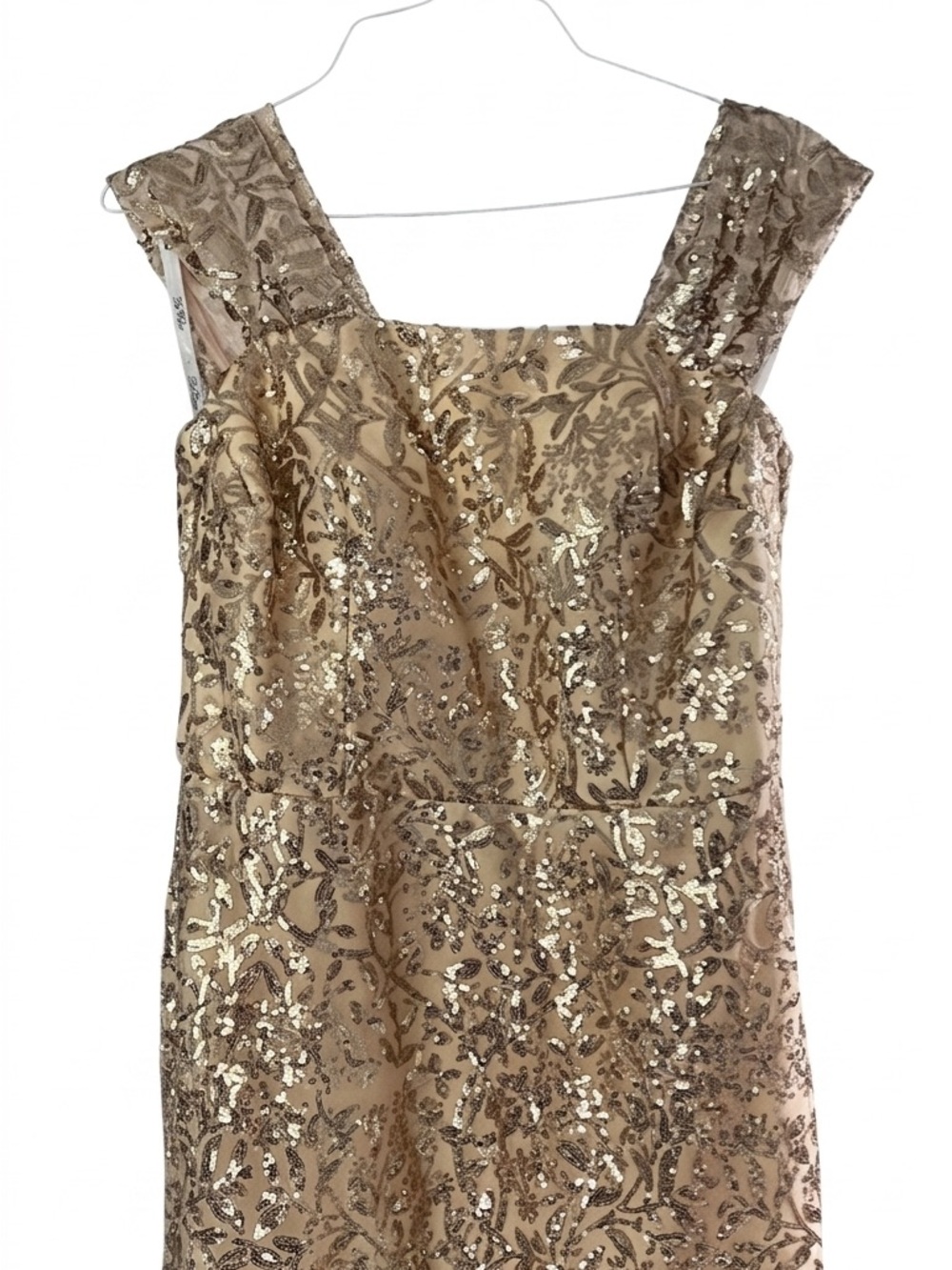 DaVinci Gold Sequin Embellished Wedding Dress